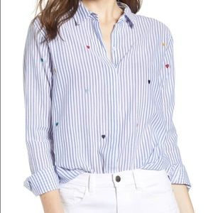 RAILS Taylor Heart Stripe Shirt
